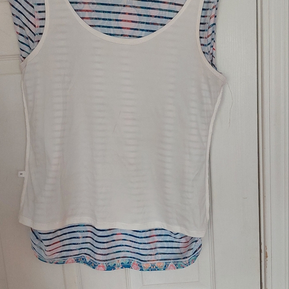 Ruby Rd. Woman's Multicolor Striped Stretch Scoop Neck 3/4 Sleeve Blouse Size S - Picture 3 of 15